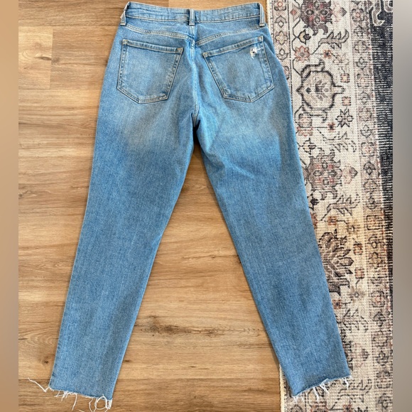 Old Navy Women’s Classic Blue Distressed Women Jeans - Picture 2 of 3